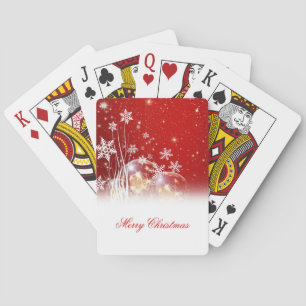 Mooie feestelijke illustratie "prettige kerst" speelkaarten