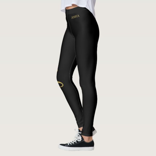 Mooie Feestelijke Script Glitter Maid of Honor Leggings (Links)