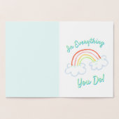 Mooie felicitaties voor regenboog folie kaarten (Binnen)