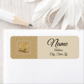 Mooie Feminine verfijnde boeiende Letter L Etiket (Insitu)