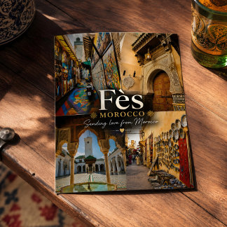 Mooie Fes Marokko Medina Reisansichtkaart Briefkaart