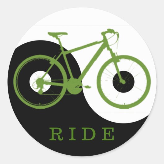 mooie fiets . fietsen . ronde sticker (Voorkant)