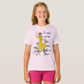 mooie fietsendame t-shirt (Voorkant volledig)