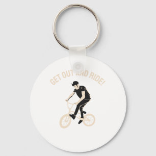 Mooie fietsonderdeel ontwerp - Uit rijden! Sleutelhanger