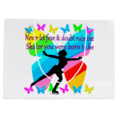 MOOIE FIGUUR SKATER INSPIREREND QUOTE ONTWERP LARGE CADEAUTASJE (Achterkant)