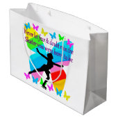 MOOIE FIGUUR SKATER INSPIREREND QUOTE ONTWERP LARGE CADEAUTASJE (Achterkant Gekanteld)