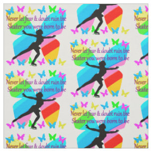 MOOIE FIGUUR SKATER INSPIREREND QUOTE ONTWERP STOF