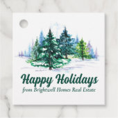 Mooie fijne feestdagen Aangepaste kerstfeest Bedankjes Labels (Voorkant)