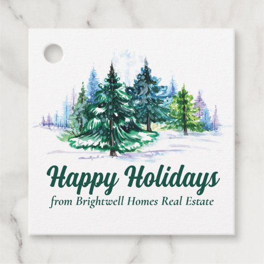 Mooie fijne feestdagen Aangepaste kerstfeest Bedankjes Labels (Voorkant)