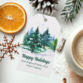 Mooie fijne feestdagen aangepaste kerstfeest cadeaulabel