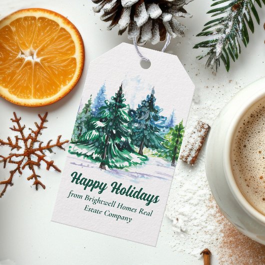 Mooie fijne feestdagen aangepaste kerstfeest cadeaulabel