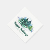 Mooie fijne feestdagen aangepaste kerstfeestvierin servet (Hoek)