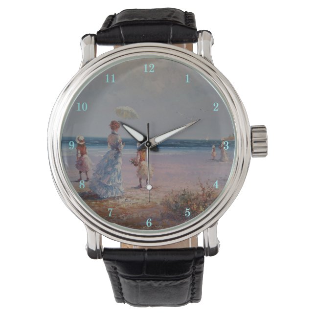 Mooie fijne kunstpols horloge (Voorkant)