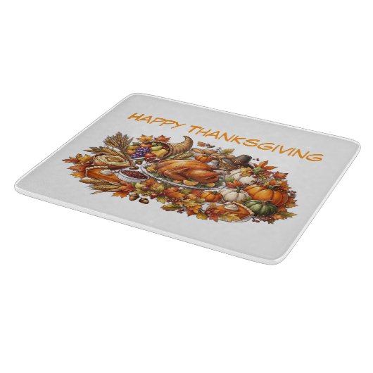 Mooie fijne Thanksgiving oogst snijplank (Hoek)