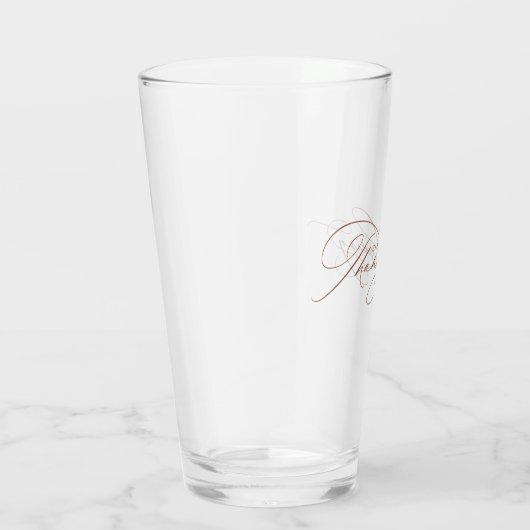 Mooie fijne Thanksgiving script Glas (Rechts)