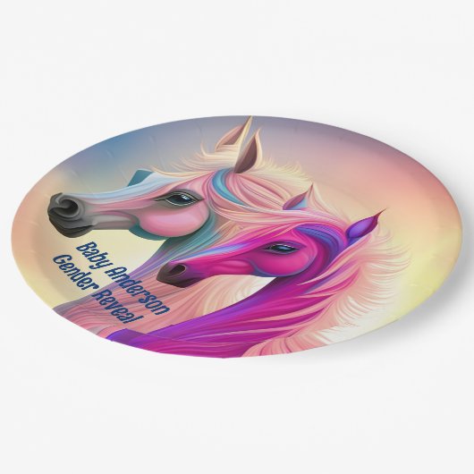 Mooie Filly of Colt Geslacht onthullen Papieren Bordje (Gekanteld)