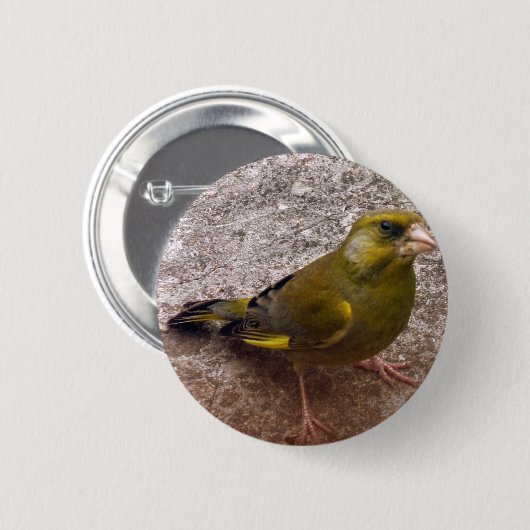 Mooie Finch Ronde Button 5,7 Cm (Voorkant /achterkant)