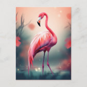Mooie flamingo AI gegenereerd Briefkaart (Voorkant)