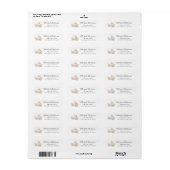 Mooie Flamingo Baby Shower Retouradreslabel Etiket (Full Sheet)