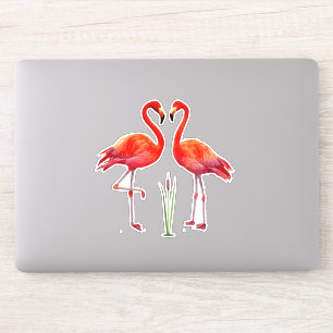 Mooie Flamingo Couple Sticker