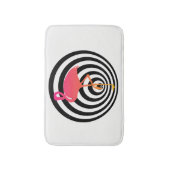 Mooie flamingo in cirkels badmat (Voorkant Verticaal)