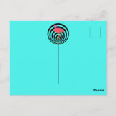 Mooie flamingo in cirkels briefkaart (Achterkant)