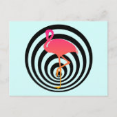 Mooie flamingo in cirkels briefkaart (Voorkant)