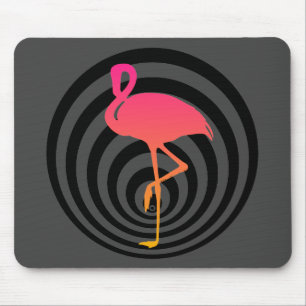 Mooie flamingo in cirkels muismat