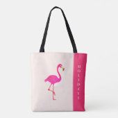 Mooie flamingo op ivoor tote bag (Achterkant)
