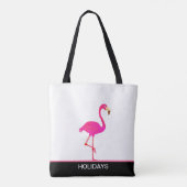 Mooie Flamingo op Zwart en Wit Tote Bag (Achterkant)