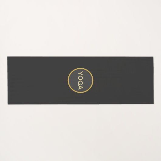 Mooie flamingo op zwart gepersonaliseerd yogamat (Achterkant (horizontaal))