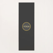 Mooie flamingo op zwart gepersonaliseerd yogamat (Achterkant)