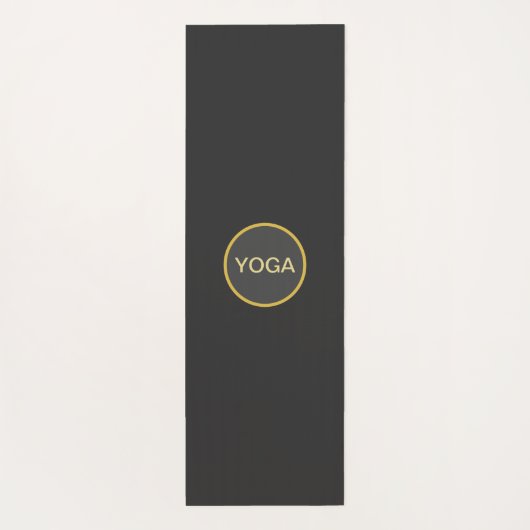 Mooie flamingo op zwart gepersonaliseerd yogamat (Achterkant)