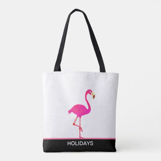 Mooie Flamingo op zwart-wit Tote Bag (Achterkant)