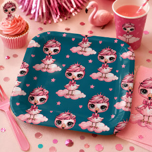 Mooie Flamingo Prinses Papieren Bordje
