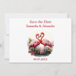 Mooie Flamingo Save the Date