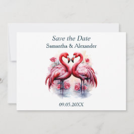 Mooie Flamingo Save the Date