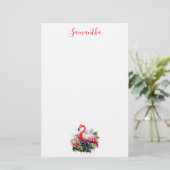 Mooie Flamingo Stationery Briefpapier (Staand voorkant)