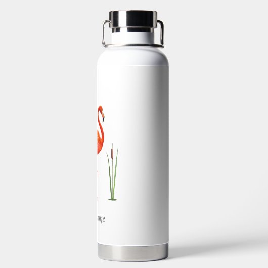 Mooie Flamingo Water Bottle Waterfles (Achterkant)