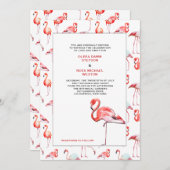 Mooie Flamingo's bruiloft uitnodiging (Voorkant / Achterkant)