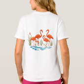 Mooie flamingo's in meer t-shirt (Achterkant)