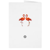 Mooie Flamingos op de Beach Birthday Kaart (Achterkant)