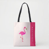 Mooie flamingo's op ivoor tote bag (Voorkant)