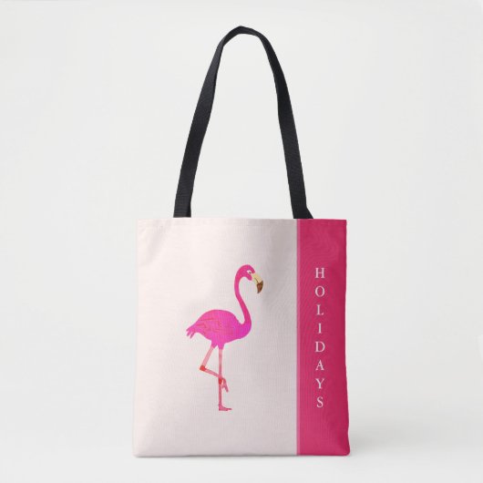 Mooie flamingo's op ivoor tote bag (Voorkant)