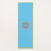 Mooie flamingos op lichtblauw yogamat (Achterkant)