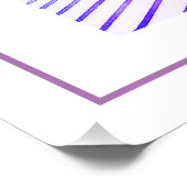 Mooie fles Paarse blauwe schaduwkleuren Perfect Poster (Hoek)