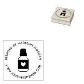 Mooie Flesje Etherische Oliën Met Naam Rubberstempel (Gestempeld)