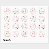 Mooie Flirterige Lint Kerststicker Ronde Sticker (Vel)