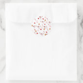 Mooie Flirterige Lint Kerststicker Ronde Sticker (Tas)