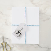 Mooie Floral 10e Jubileum op maat Cadeaulabel (Met Touw)